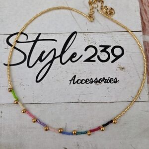 18kt Gold Plated Miyuki Adjustable Necklace/Choker